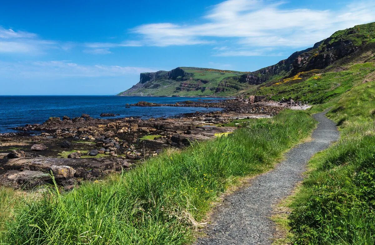 Fair Head seen from Ballycastle on the Antrim Coast