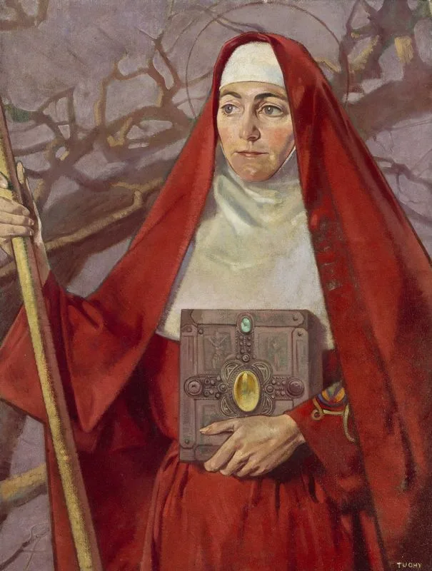 Saint Brigid By Patrick Joseph Tuohy scenery on self-guided walking holiday in Ireland