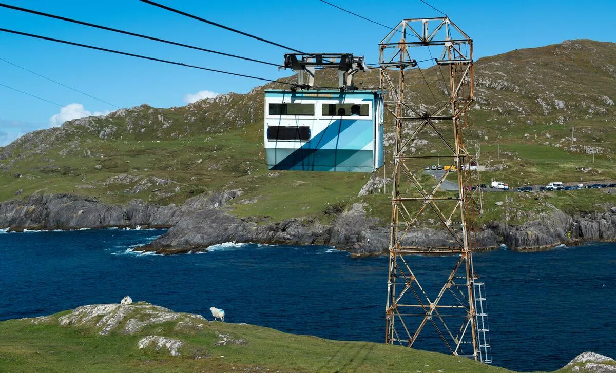 Dursey Island cable car, County Cork — the starting point of Ireland's longest trail