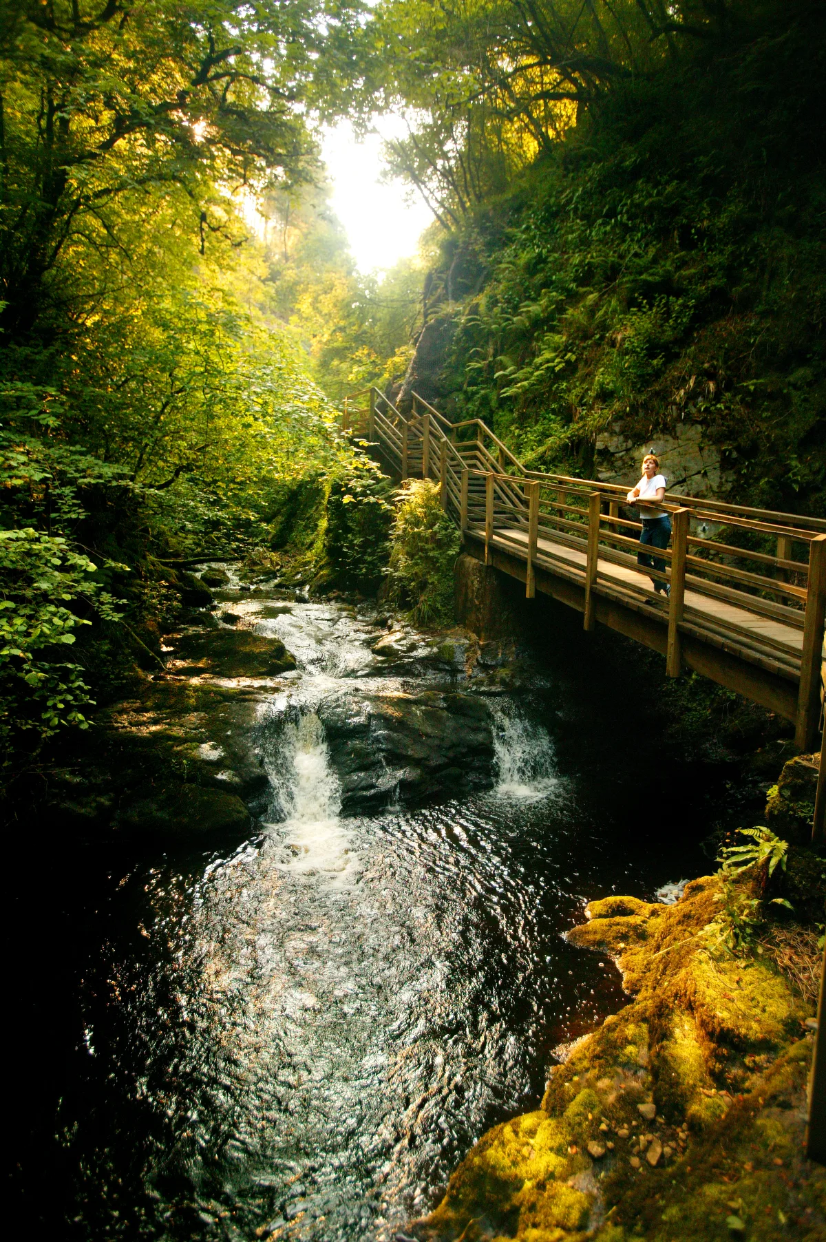 Glenariff Waterfall in the Glens of Antrim — ancient walking routes through Northern Ireland