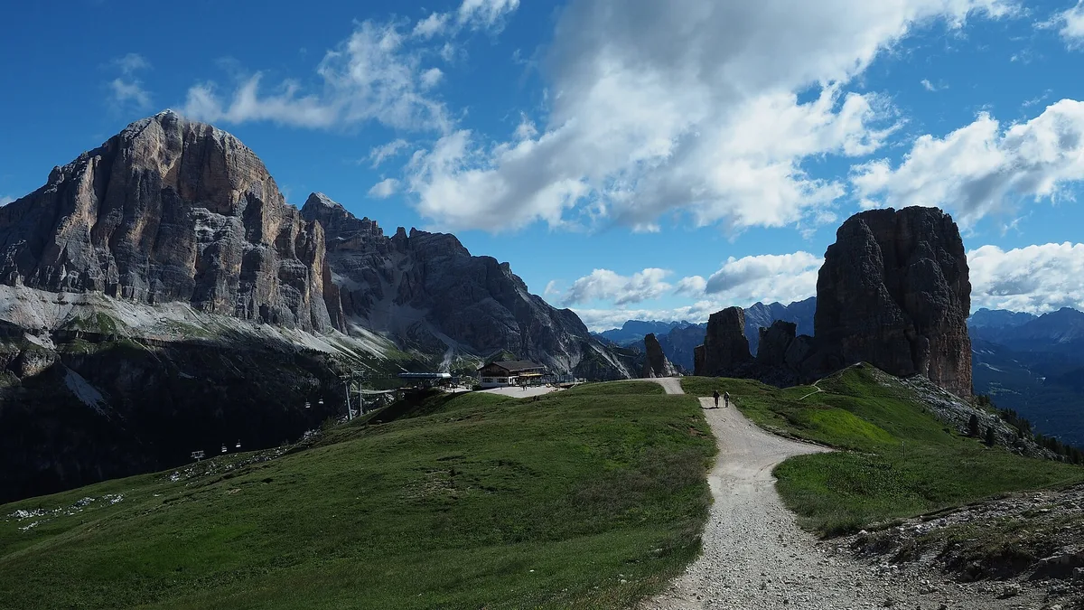 Tofana di Rozes and the Cinque Torri on the Alta Via 1 in the Dolomites, among the best hiking in Europe